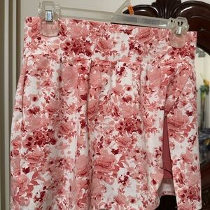 Shabby Chic Pink and Cream Floral Fabric